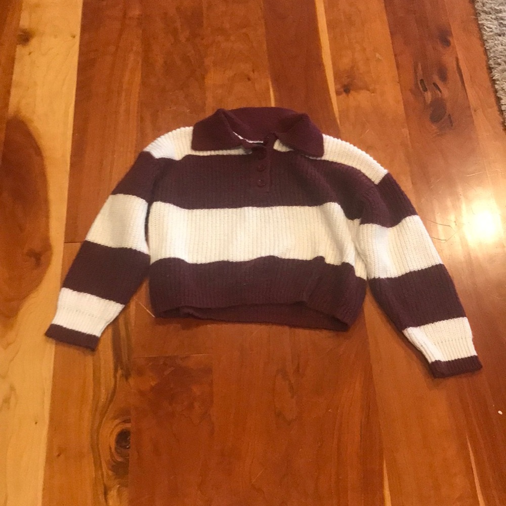 Kids art class red and white sweater